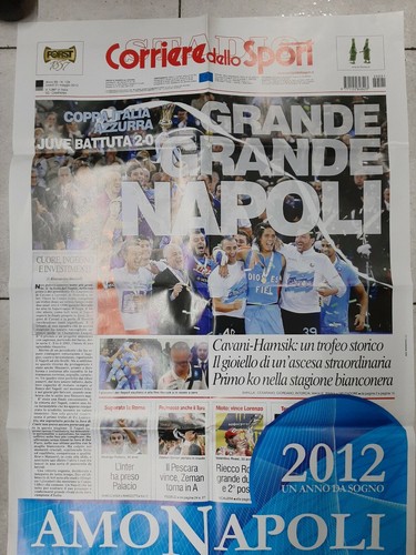 Poster napoli coppa - napoli, italia