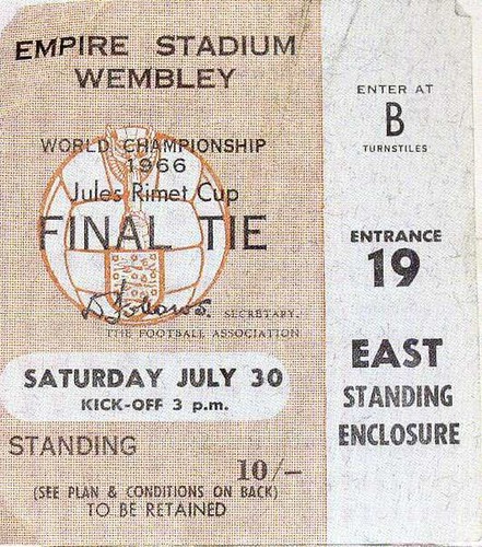 Biglietto finale mondiali 1966 - biglietto,